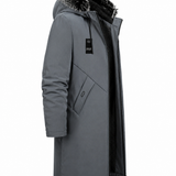 Veli™ — Herren Mid-Length Kapuzenmantel
