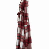 Tabea™ — Damen Langarm Karo Kleid