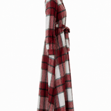 Tabea™ — Damen Langarm Karo Kleid